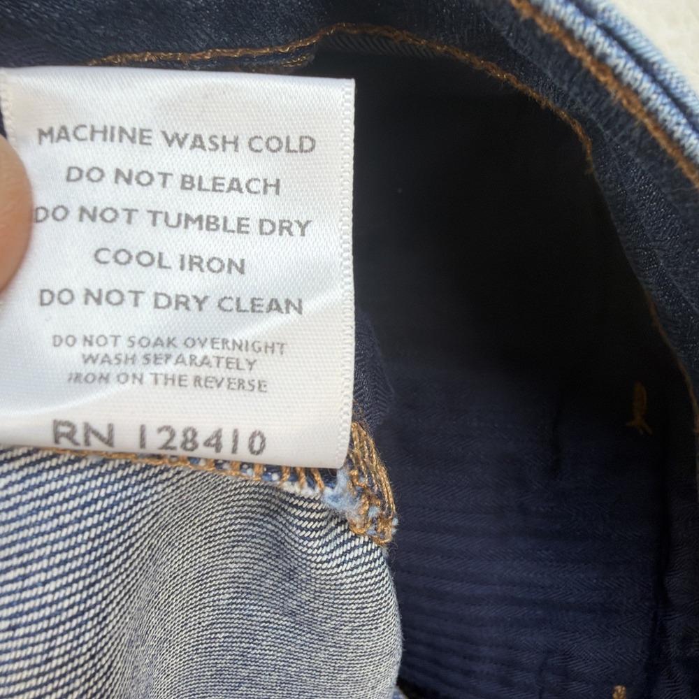 Ann Mashburn Wide Leg Jeans High‎ Rise Blue Denim USA Made Womens 28 - Picture 11 of 12